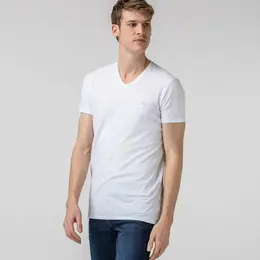 LACOSTE: Белая футболка 