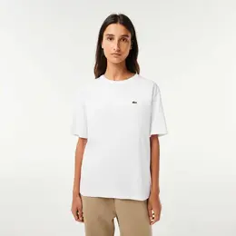 LACOSTE: Белая футболка 