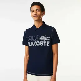 LACOSTE: Тёмное поло 