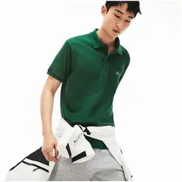 LACOSTE: Зелёное поло 