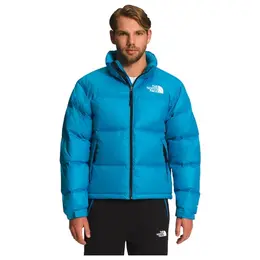 The North Face: Синий пуховик 