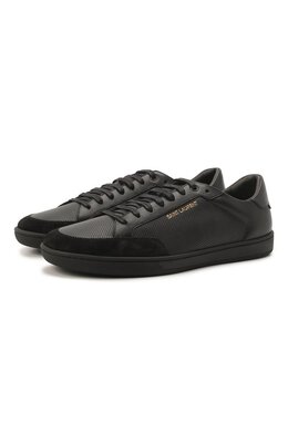 Saint Laurent: Золотые кеды Court Classic SL 10