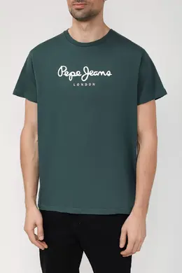 Pepe Jeans: Зелёная футболка