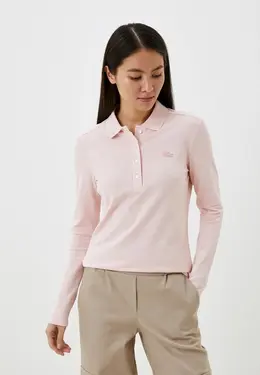 Lacoste: Розовое поло 