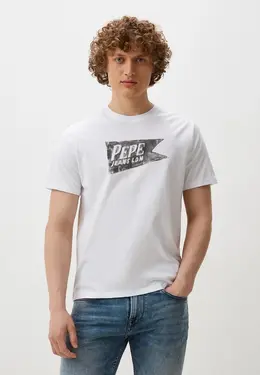 Pepe Jeans: Белая футболка 