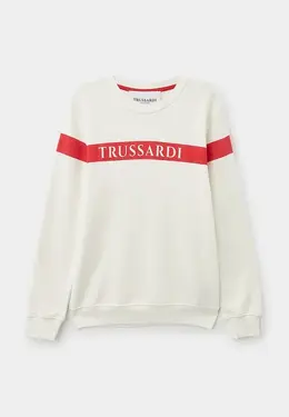 Trussardi Junior: Белый свитшот 