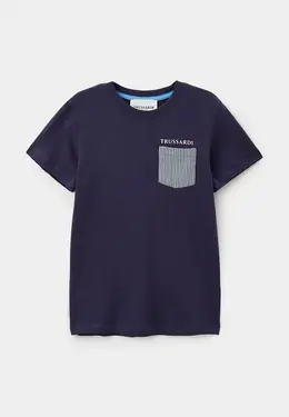 Trussardi Junior: Синяя футболка 