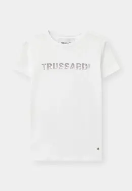 Trussardi Junior: Белая футболка 