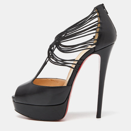 Christian Louboutin: Чёрные сандалии 