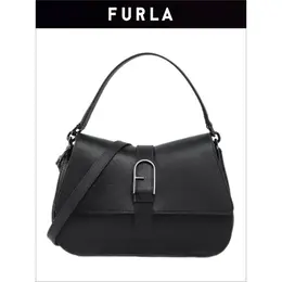 FURLA: Чёрная сумка 