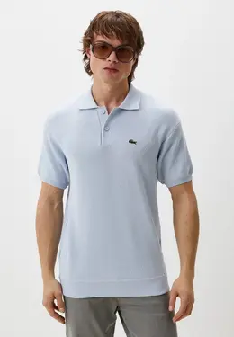 Lacoste: Голубое поло 