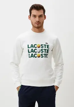 Lacoste: Белый свитшот 