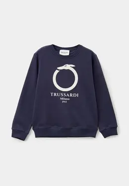 Trussardi Junior: Синий свитшот 