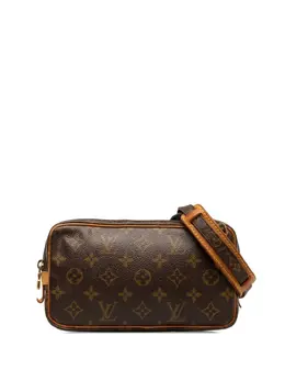 Louis Vuitton Pre-Owned: Коричневая сумка через плечо