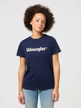 Wrangler: Синяя футболка 