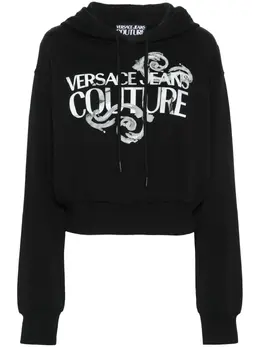 Versace Jeans Couture: Чёрная толстовка 