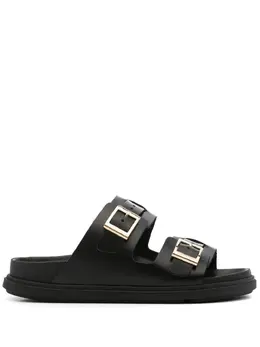 Birkenstock: Чёрные сандалии 