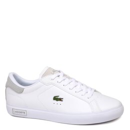 Lacoste: Белые кроссовки 