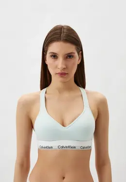 Calvin Klein: Голубой бюстгальтер 