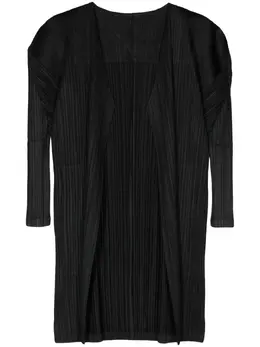 Pleats Please Issey Miyake: Чёрный кардиган 