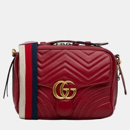 Gucci: Красная сумка GG Marmont