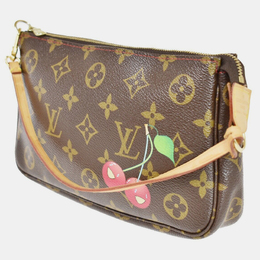 Louis Vuitton: Коричневый клатч Pochette Accessoires