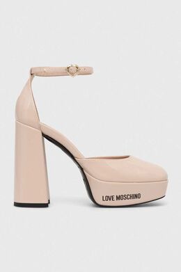 LOVE MOSCHINO: Бежевые туфли 