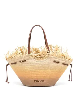 PINKO: Бежевая сумка-шоппер 