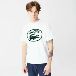 LACOSTE: Белая футболка 