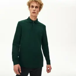 LACOSTE: Тёмное поло 