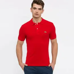 LACOSTE: Красное поло 