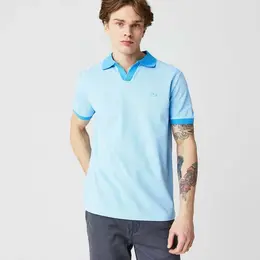 LACOSTE: Голубое поло 