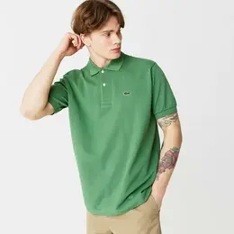 LACOSTE: Зелёное поло 