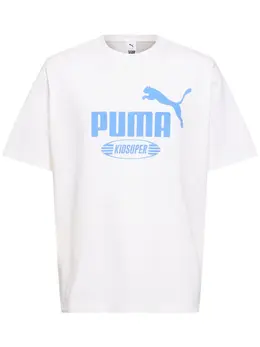 PUMA: Белая футболка  KidSuper Studios