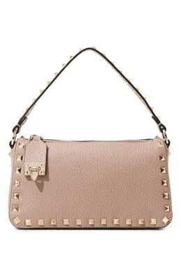 Valentino: Бежевая сумка  Rockstud