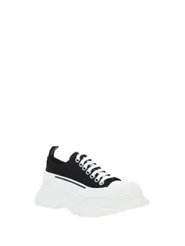 Alexander McQueen: Чёрные кроссовки  Tread Slick