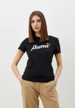 PUMA: Чёрная футболка 