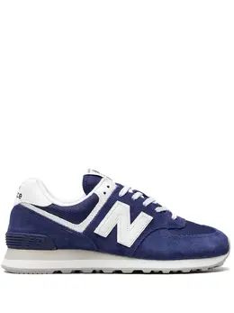 New Balance: Голубые кроссовки  574