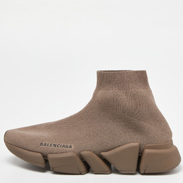 Balenciaga: Коричневые кроссовки  Speed Trainer