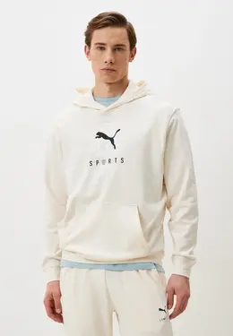 PUMA: Бежевая толстовка 