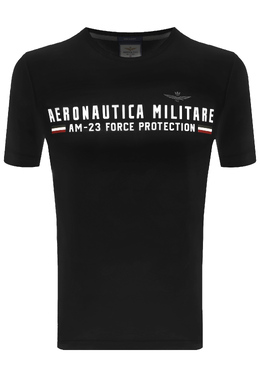 AERONAUTICA MILITARE: Чёрная футболка 