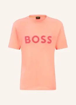 BOSS: Оранжевая футболка 