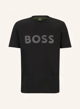 BOSS: Чёрная футболка 