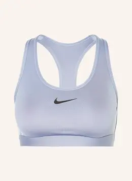 Nike: Синий бюстгальтер  Dri-FIT Swoosh