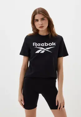 Reebok: Чёрная футболка 