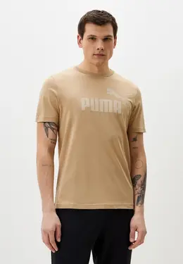 PUMA: Бежевая футболка 