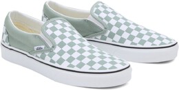 Vans: Зелёные кроссовки Classic Slip On