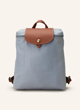 Longchamp: Серый рюкзак  Le Pliage