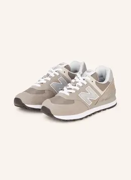 New Balance: Серые кроссовки  574