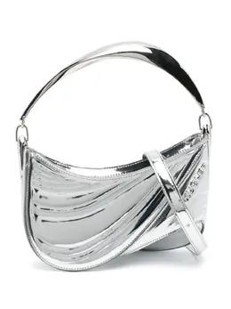 Mugler: Серебристая сумка 